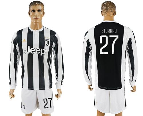Juventus #27 Sturaro Home Long Sleeves Soccer Club Jersey - Click Image to Close